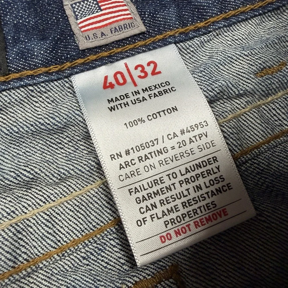 Ariat M4 Relaxed Boot Cut Flame Resistant FR Work Jeans Mens 40x32 Blue Workwear
